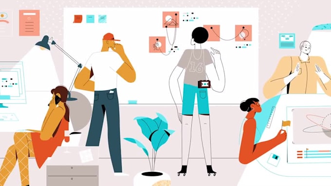 create 2d motion graphics cartoon video