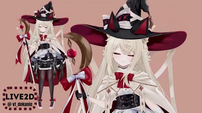 custom vtuber model design and live2d rigging ,2d or 3d vtuber model