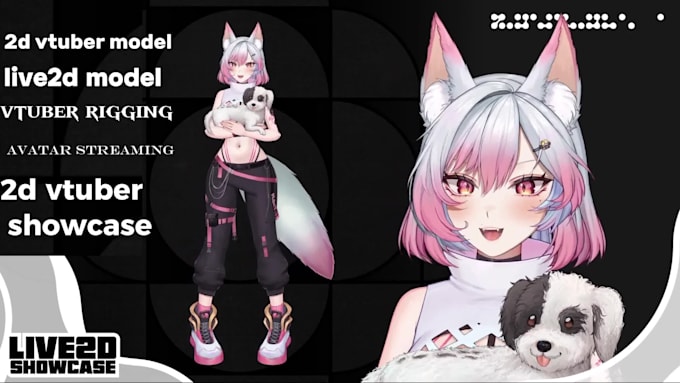 do custom live2d vtuber model, live2d rigging, 2d vtuber, prplive, vtube rig