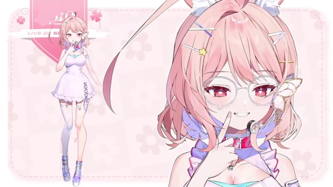 draw vtuber model, live2d rigging, 2d vtuber model, vtuber design, 2d vtuber