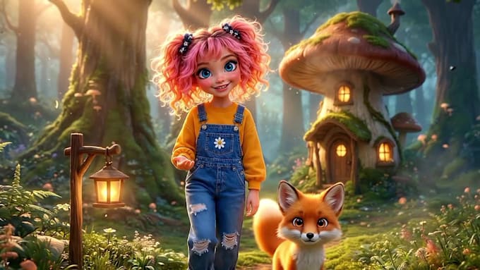 do 3d pixar animation style videos, ai storytelling, nursery rhymes