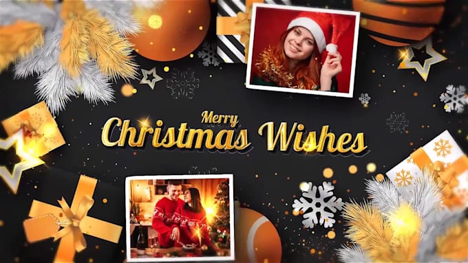 create a heartwarming christmas greeting video or slideshow