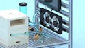 create a robotic industrial model or product animation
