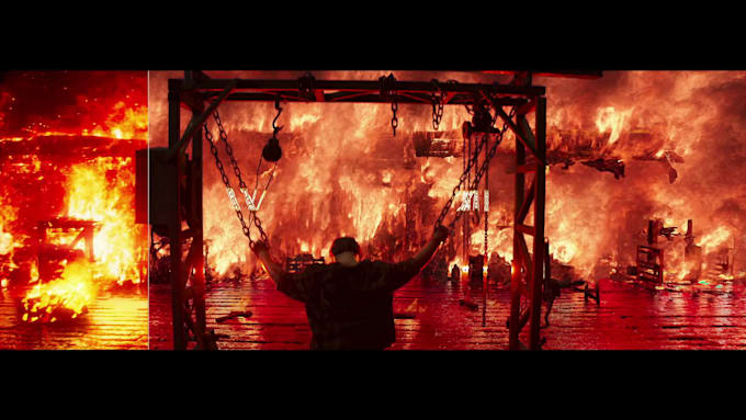 do cinematic vfx, after effects compositing and visual effects whit fire effect