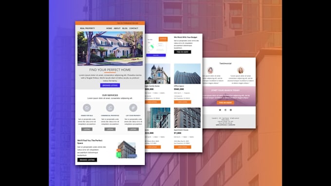 design responsive mailchimp email newsletter template