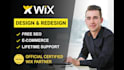design wix website, redesign wix website or online ecommerce store