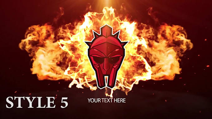 create 10 burning fire logo intro