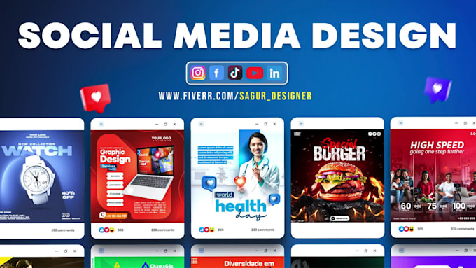 design instagram carousel post, facebook ad creative, reels and stories