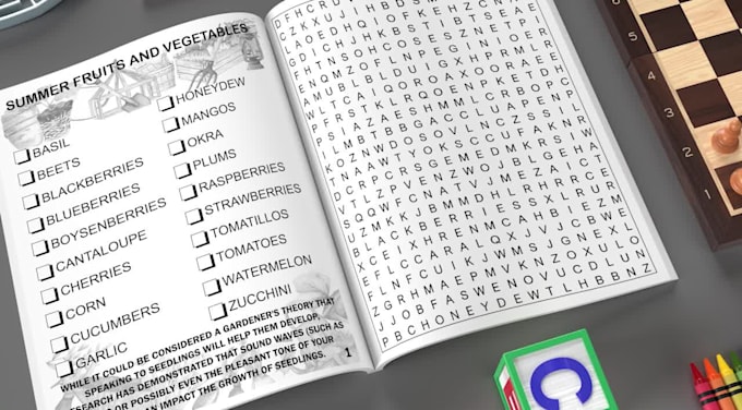 Create word search puzzle book for amazon kdp by Ahmed_arrouj | Fiverr