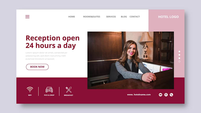 design corporate consulting, travel or hotel booking wordpress website