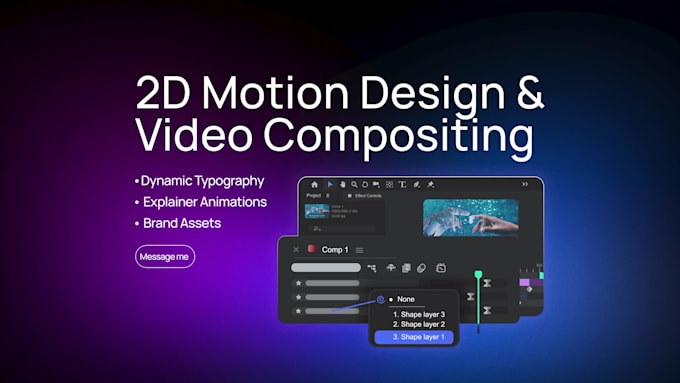 make a 2d product, saas, service, b2b explainer,  video