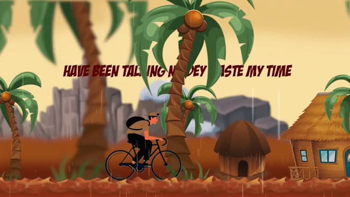 make a 2d cartoon animated loop video