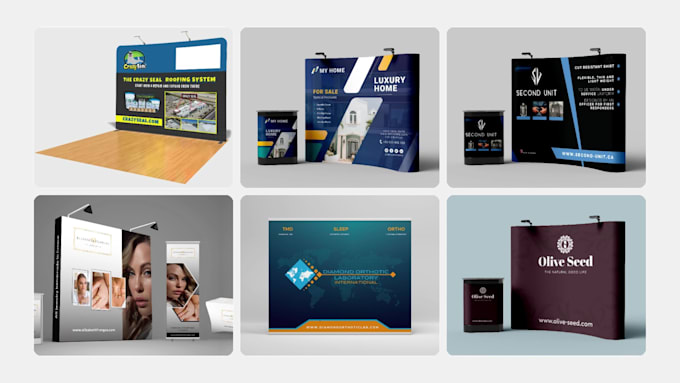 design eye catching tradeshow booth and backdrop banner