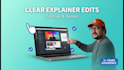 edit clear explainer or tutorial videos for your course
