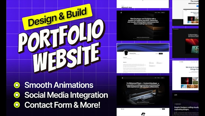 build a custom portfolio website for any profession