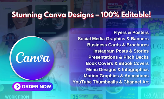 Design stunning canva templates for your brand by Waseefxpert | Fiverr