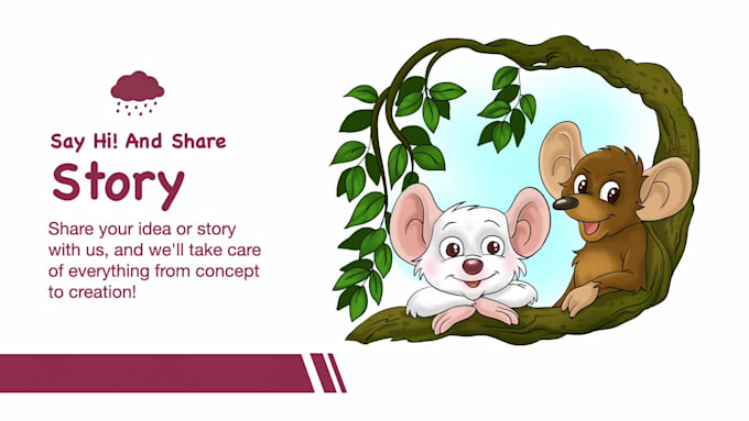 create children picture book and story book illustration, book cover design