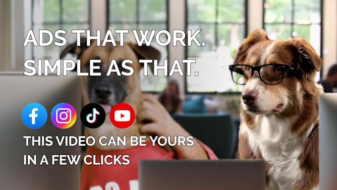 deliver this funny office dogs ad for tiktok reels or shorts