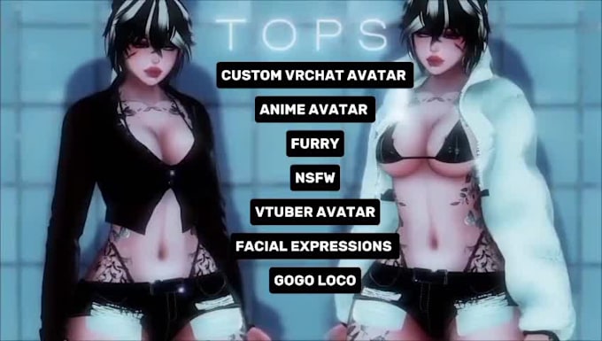 do custom vrchat avatar, VR character, nsfw, furry in unity