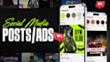 do creative social media posts, facebook ads and banner design