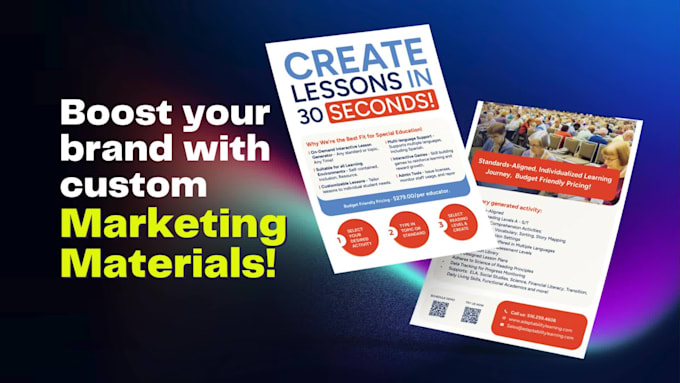 do business flyer design, urgent hiring, brochure, postcard for you