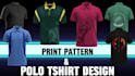 create print pattern golf polo t shirt design and mockup for you