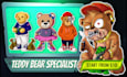 draw mascot cartoon character polo teddy bear, logo, t shirt design streetwear