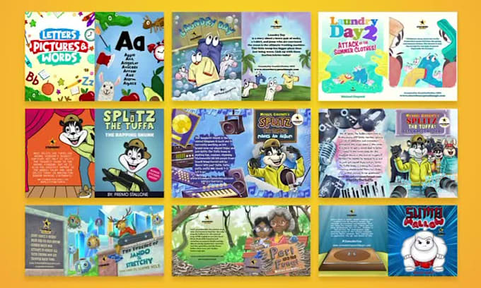 illustrate your childrens story book cover and pages