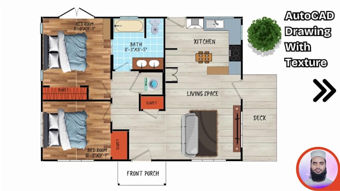 do architectural 2d floor plan, elevation from hand sketch