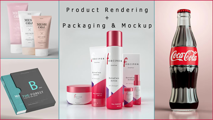 do 3d modeling, cosmetics product design packaging rendering