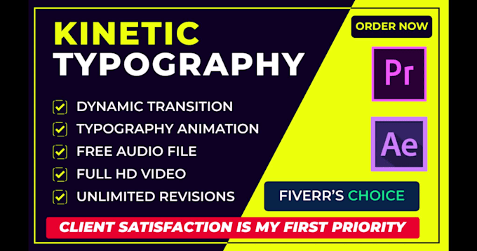 provide kinetic typography and typography animation