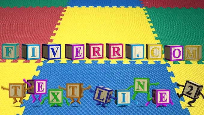 create video for your title with dancing and jumping square blocks