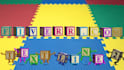 create video for your title with dancing and jumping square blocks