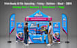 design premium canopy tents, roll up banner, tablecloth and event branding