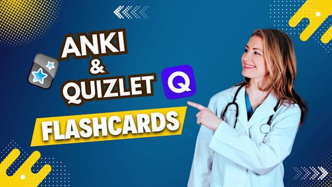 make professtional anki and quizlet flashcards for you