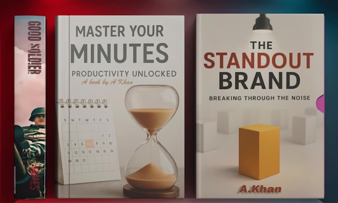 design high quality 3d book mockups with spine and back