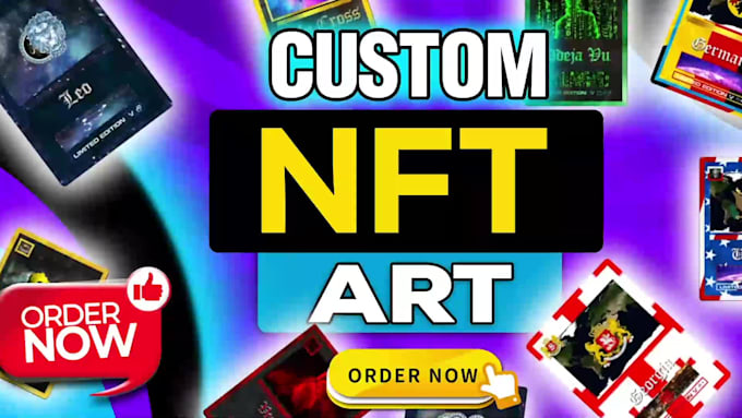 create unique style custom 3d nft trading card