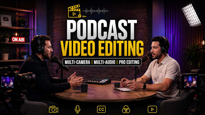 professionally edit multi camera podcast and videos