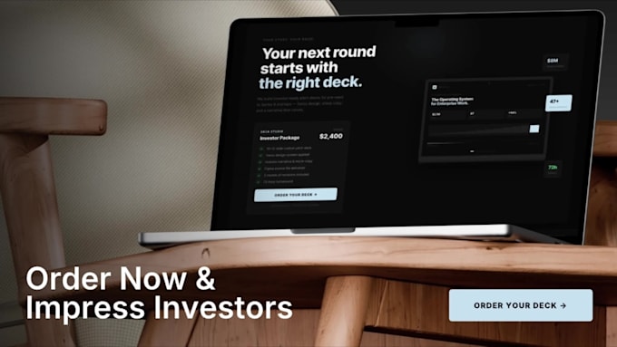 design a professional investor pitch deck presentation