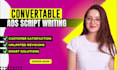 write a commercial sales scripts and edit ads for your business