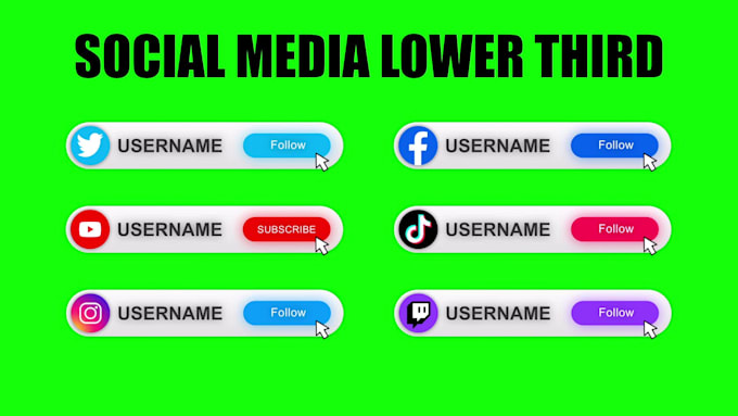 create social media lower third animation