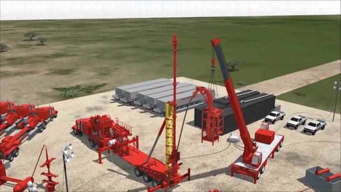 do 3d industrial animation coil tubing system oil and gas safety training video