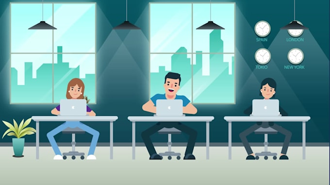 create 2d animated explainer videos for business or sales