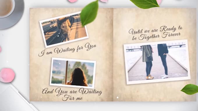 creat a memory book video for your wedding anniversary