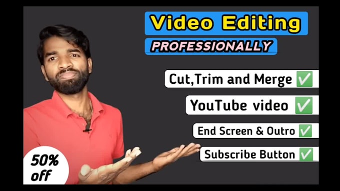 edit your video professionally, cut, crop, trim and merge,