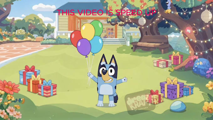 create a personalized birthday greeting video from bluey
