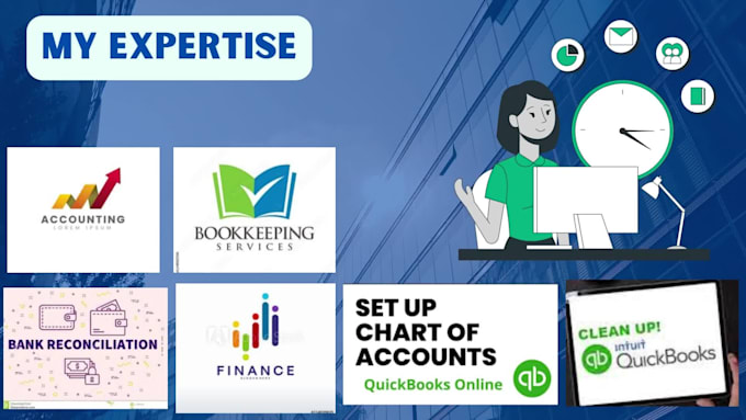 setup, cleanup and do bookkeeping in quickbooks, xero