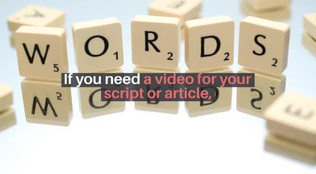 convert article, blogposts into a stunning video