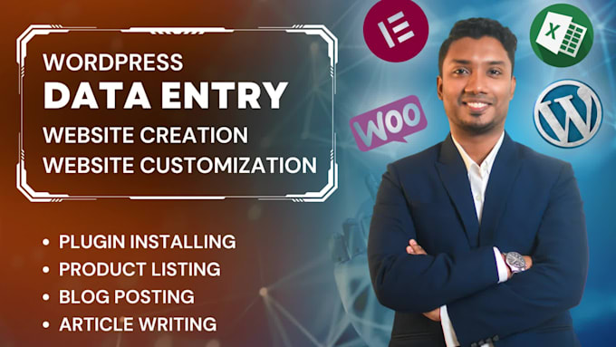 do wordpress data entry, blog post, product listing, and content upload