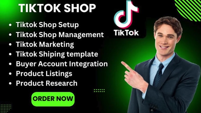 set up tiktok shop, manage tiktok shop and tiktok shop va